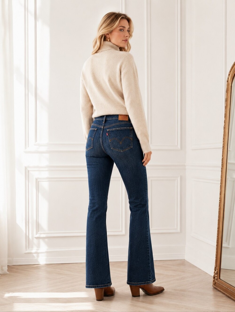 Levi's Vintage Flare 572 Jeans | Size 14 |Dark Wash |  Autumn Romance Collection - Picture 2 of 9